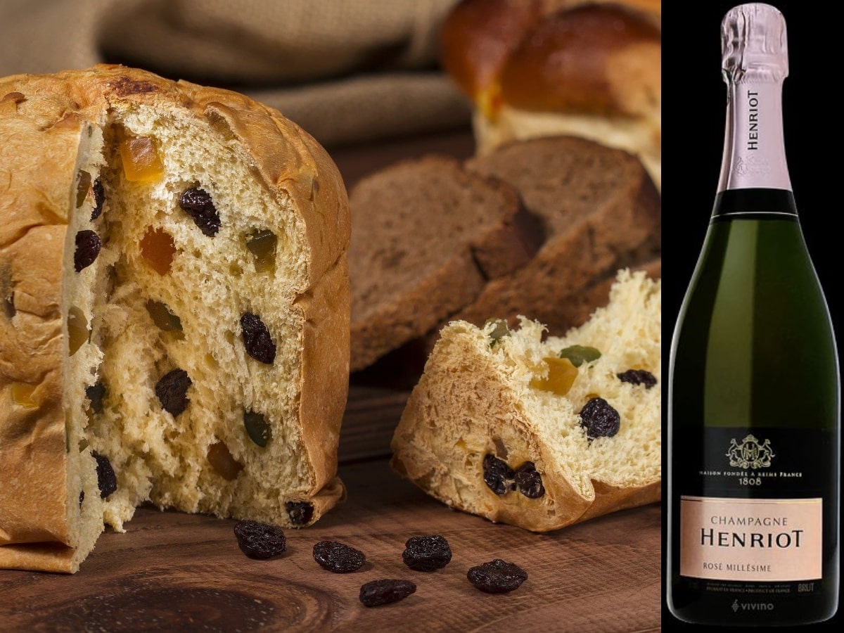 panettone champagne rose millesime henriot