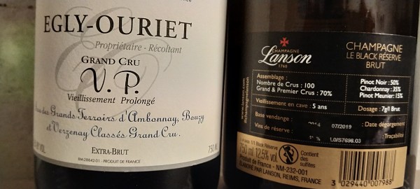 étiquette vin de champagne