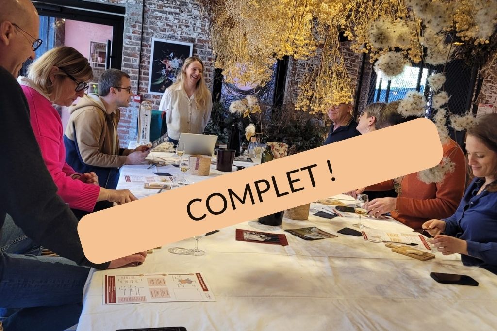Atelier d'initiation à la dégustation de vins au coeur de la Pévèle, à 20 min de Lille. Date du 10 juillet COMPLET