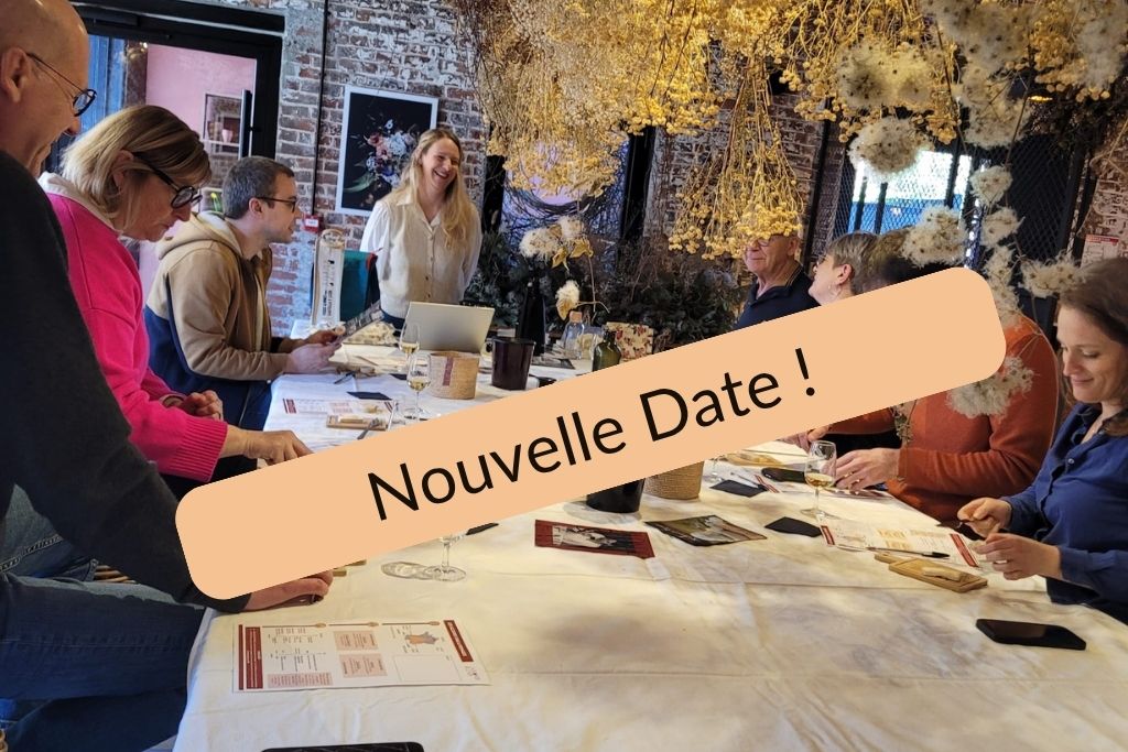 Nouvelle date pour le cours d'initiation à la dégustation de vins au coeur de la Pévèle, à 20 min de Lille.