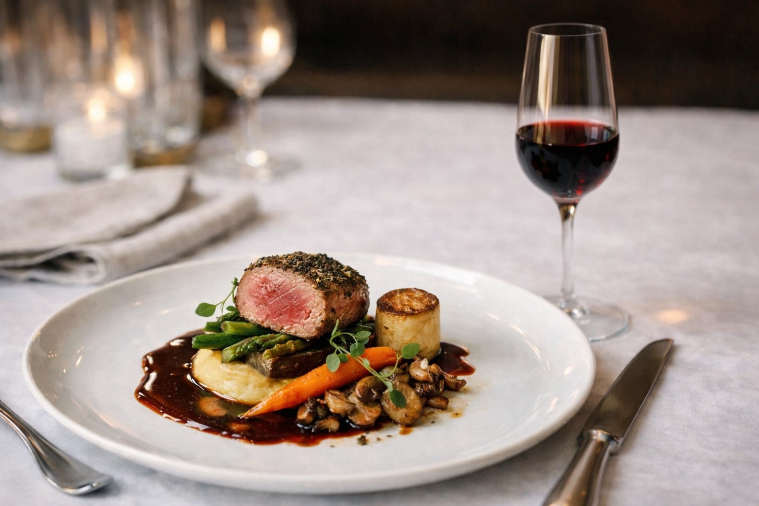 Cours oenologie sous forme de diner accords mets et vins au restaurant Chat Ventru à Baisieux (à 10 min de Lille)